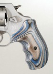 S&W J-Rahmen round butt, mit Fingerrillen und rundem Rücken für Waffen mit im Rahmen integr. Schlagb., Schichtholz glatt